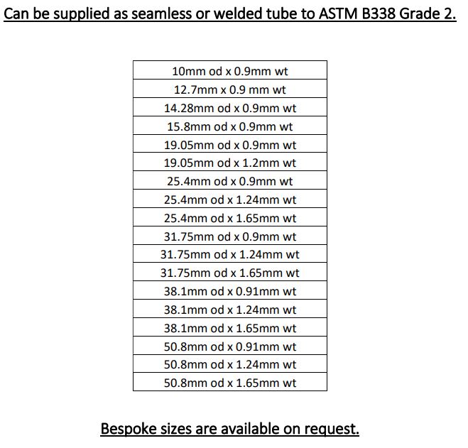 Tubes Data Sheet